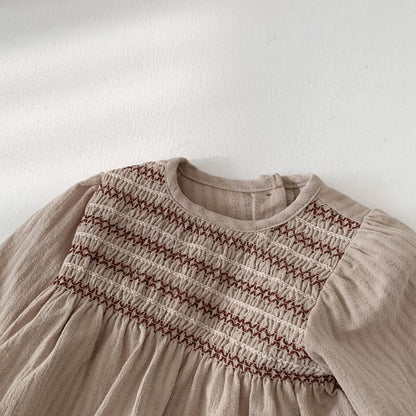 Baby S25 Smocked Long Sleeve Top (3 - 18m) - 2 Colors kids outfit