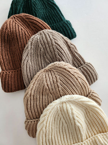 Baby Short Rib - Knit Beanie (0 - 3y) - 5 Colors kids outfit