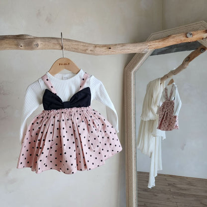 Baby Sleeveless Bow Dress Romper (3 - 18m) - 2 Colors kids outfit