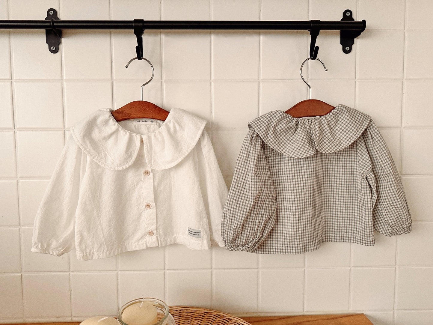 Baby SP26 Big Collar Shirt (3 - 24m) - 2 Colors kids outfit