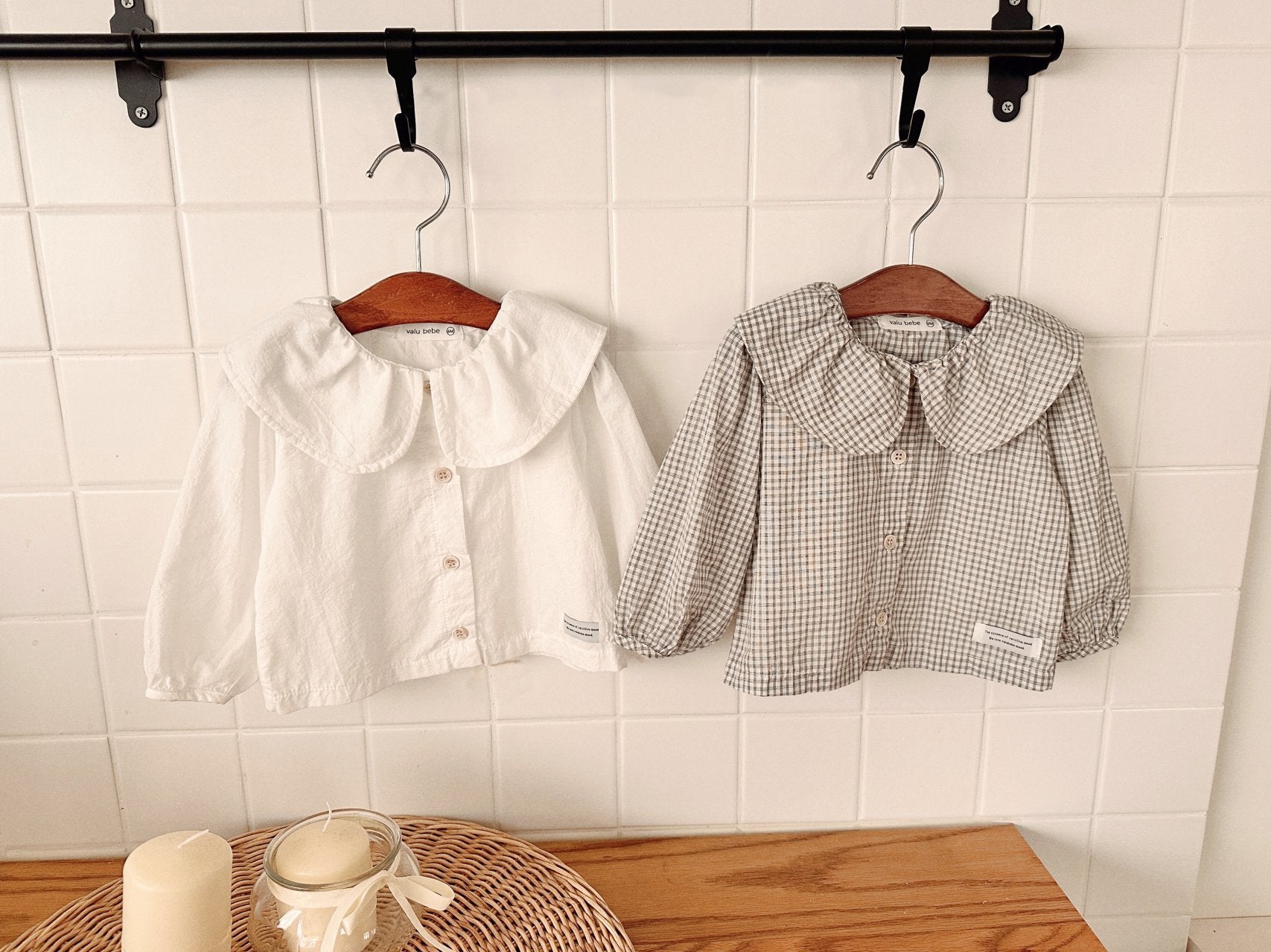 Baby SP26 Big Collar Shirt (3 - 24m) - 2 Colors kids outfit