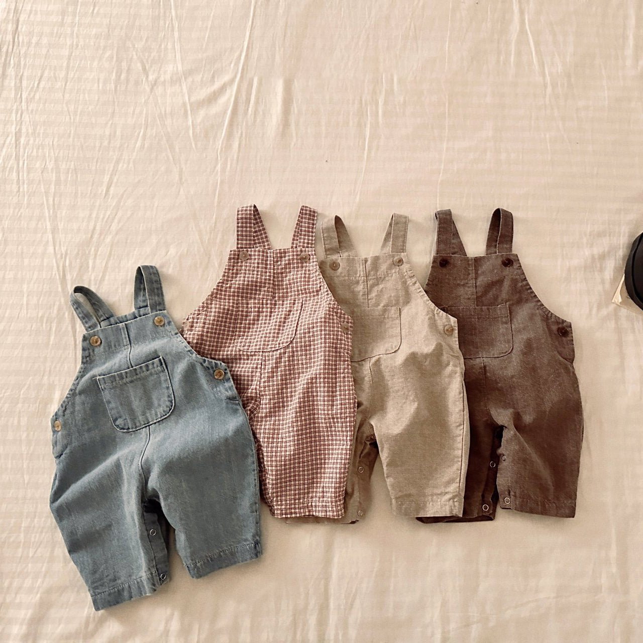 Baby SP26 Kangaroo Pocket Overalls (3 - 18m) - 4 Colors kids outfit