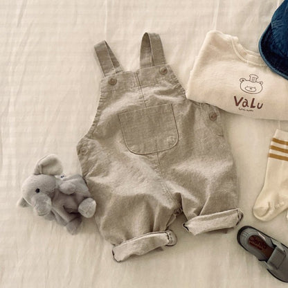 Baby SP26 Kangaroo Pocket Overalls (3 - 18m) - 4 Colors kids outfit