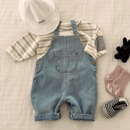 Baby SP26 Kangaroo Pocket Overalls (3 - 18m) - 4 Colors kids outfit