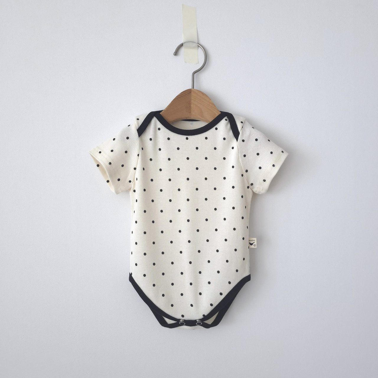 Baby SS26 Polka Dot Ribbed Short Sleeve Romper (3m~12m) - 2 Colors - AT NOON STORE