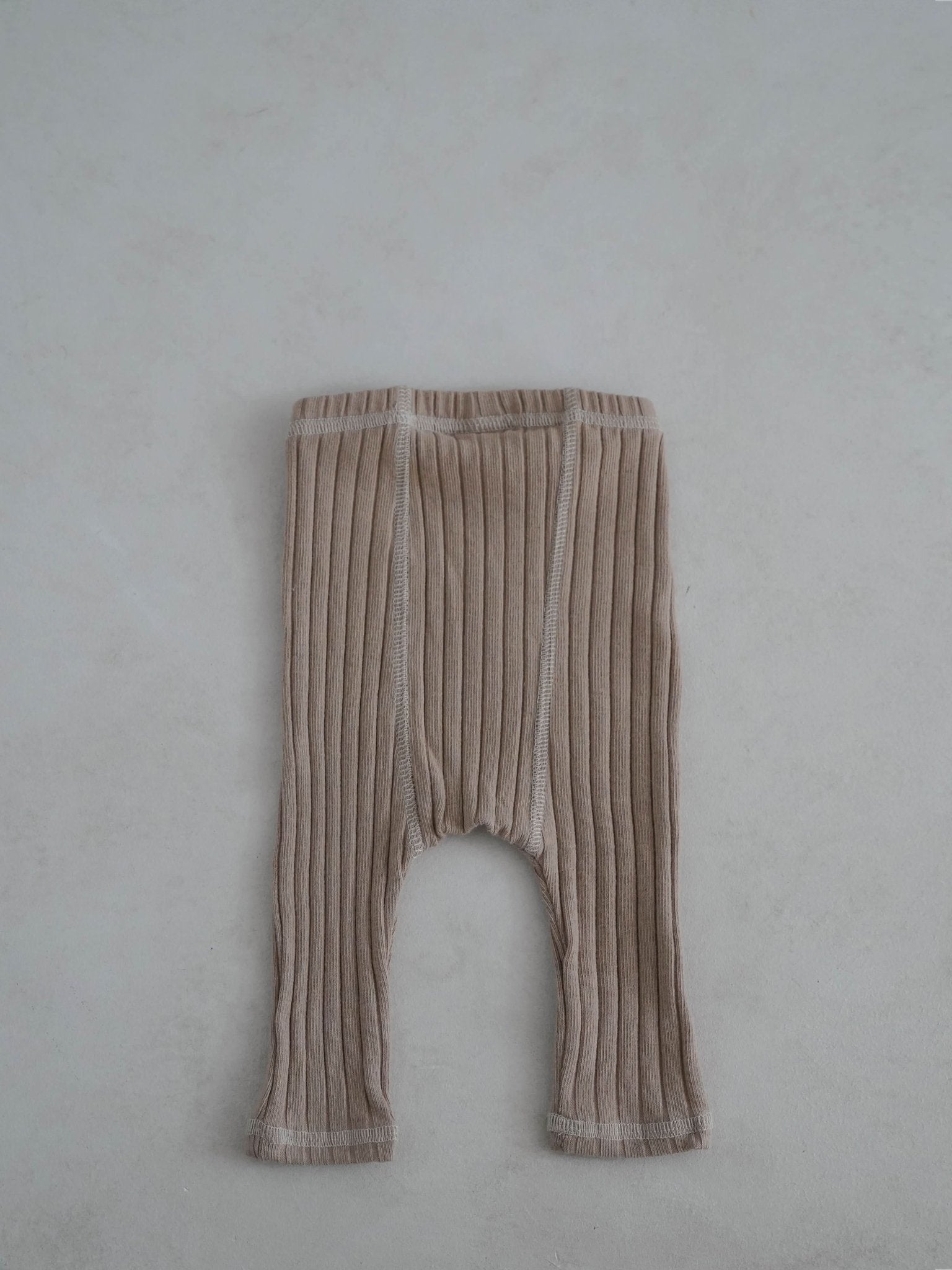 Baby Stitch Detail Ribbed Bodysuit and Pants Set (3 - 12m) - Olive kids outfit