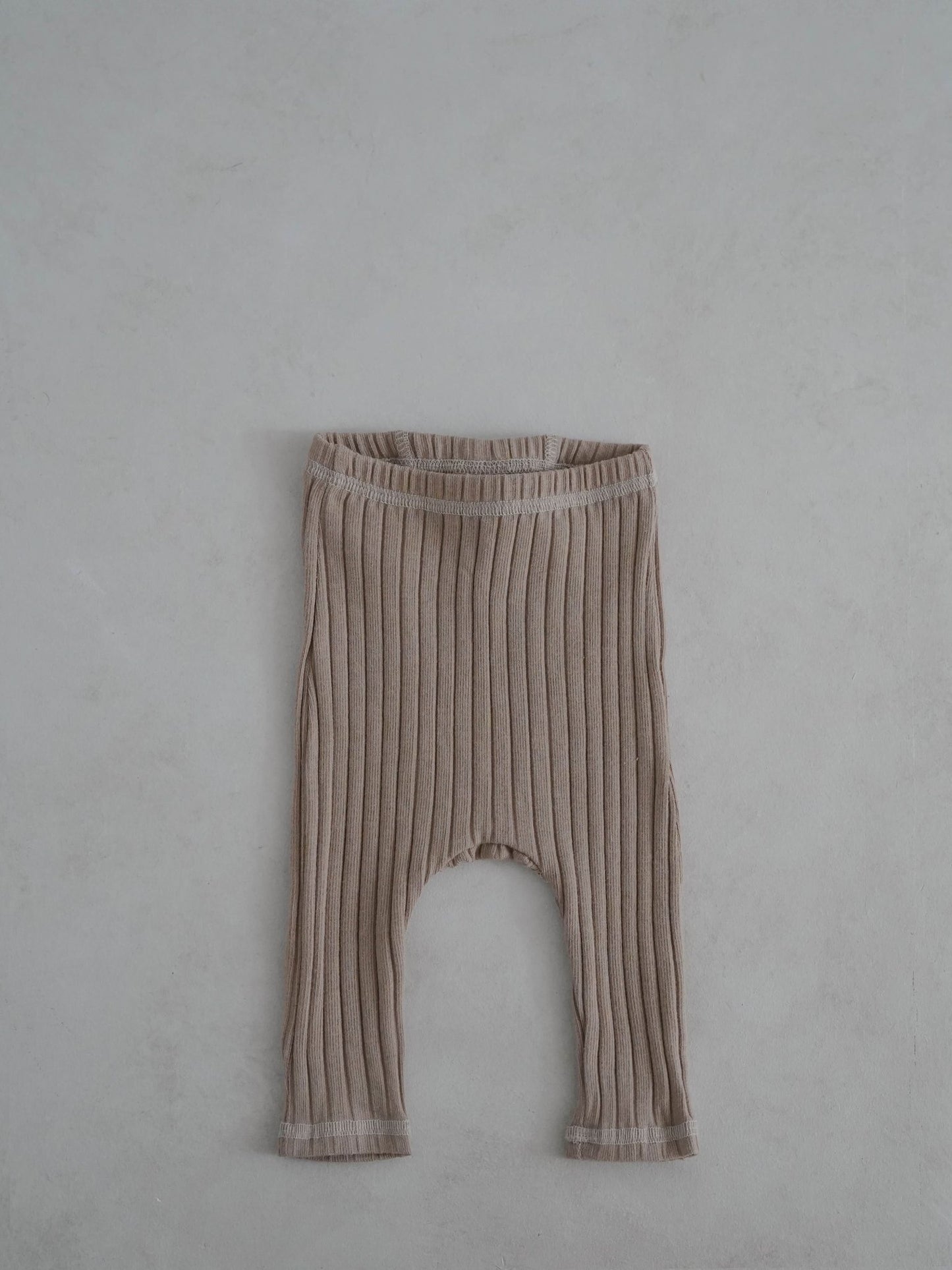 Baby Stitch Detail Ribbed Bodysuit and Pants Set (3 - 12m) - Olive kids outfit