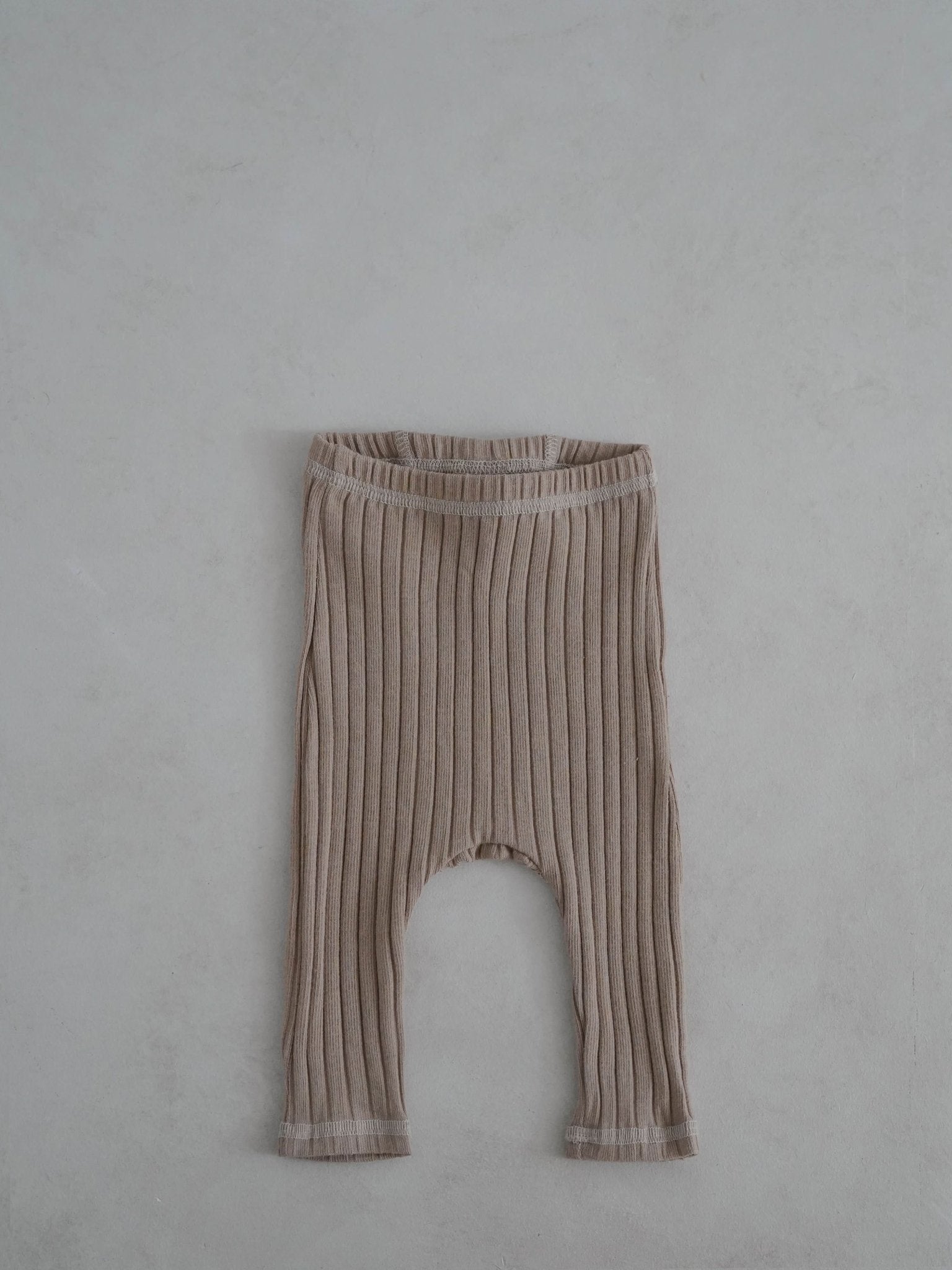 Baby Stitch Detail Ribbed Bodysuit and Pants Set (3 - 12m) - Olive kids outfit