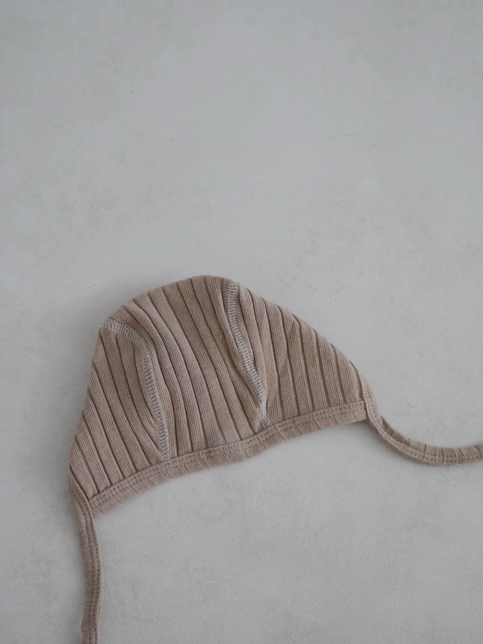 Baby Stitch Detail Ribbed Jumpsuit and Bonnet Set (0 - 3m) - Olive kids outfit