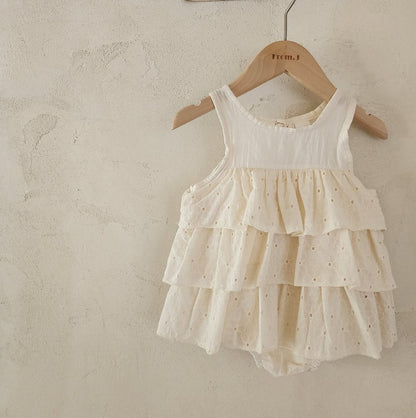 Baby Tiered Ruffle Sleeveless Romper (3 - 18m) - 2 Colors kids outfit