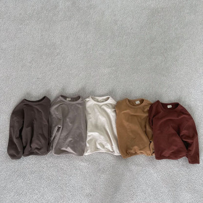 Baby Toddler Bella F24 Long Sleeve Basic Top (6m - 6y) - 5 Colors kids outfit