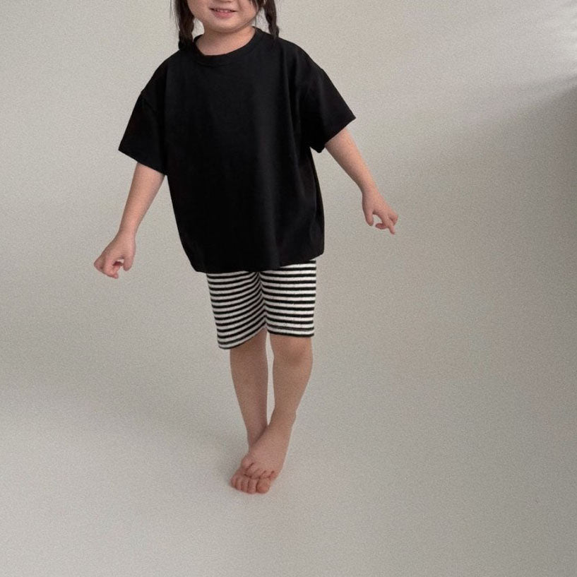 Baby Toddler Bella SS25 Stripe Pointelle Biker Shorts (6m - 6y) - 2 Colors kids outfit