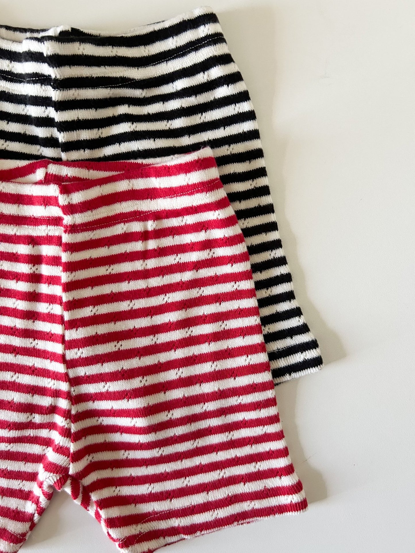 Baby Toddler Bella SS25 Stripe Pointelle Biker Shorts (6m - 6y) - 2 Colors kids outfit