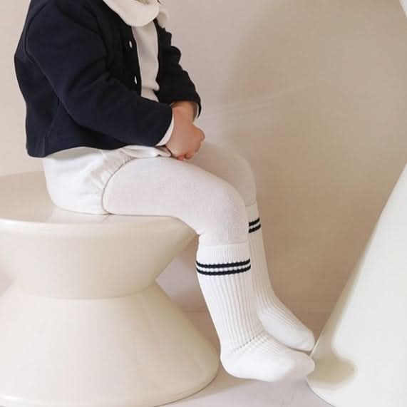 Baby Toddler Double Line Knee Socks (0 - 8y) - Black Line kids outfit