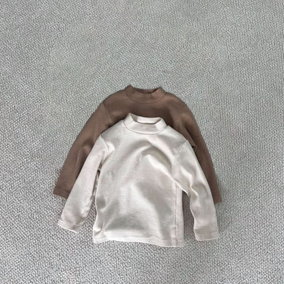 Baby Toddler F24 Long Sleeve Mock - neck Top (6m - 6y) - 2 Colors kids outfit