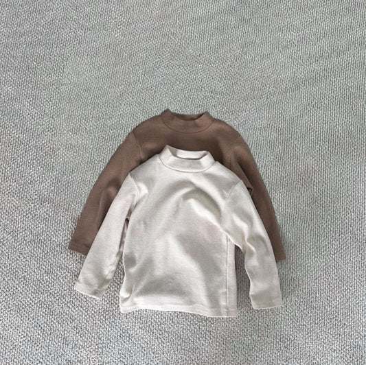 Baby Toddler F24 Long Sleeve Mock - neck Top (6m - 6y) - 2 Colors kids outfit