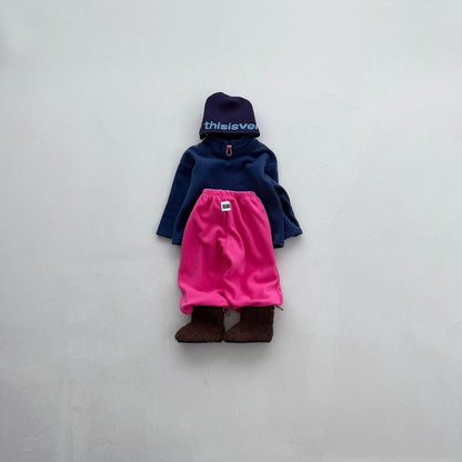 Baby Toddler FW26 Fleece Jogger Pants (4m-6y) - 4 Colors kids outfit