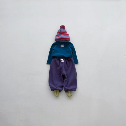 Baby Toddler FW26 Fleece Jogger Pants (4m-6y) - 4 Colors kids outfit