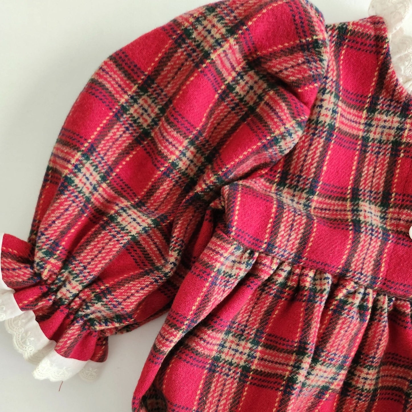 Baby Toddler Lace Detail Red Tartan Dress (6m - 6y) kids outfit