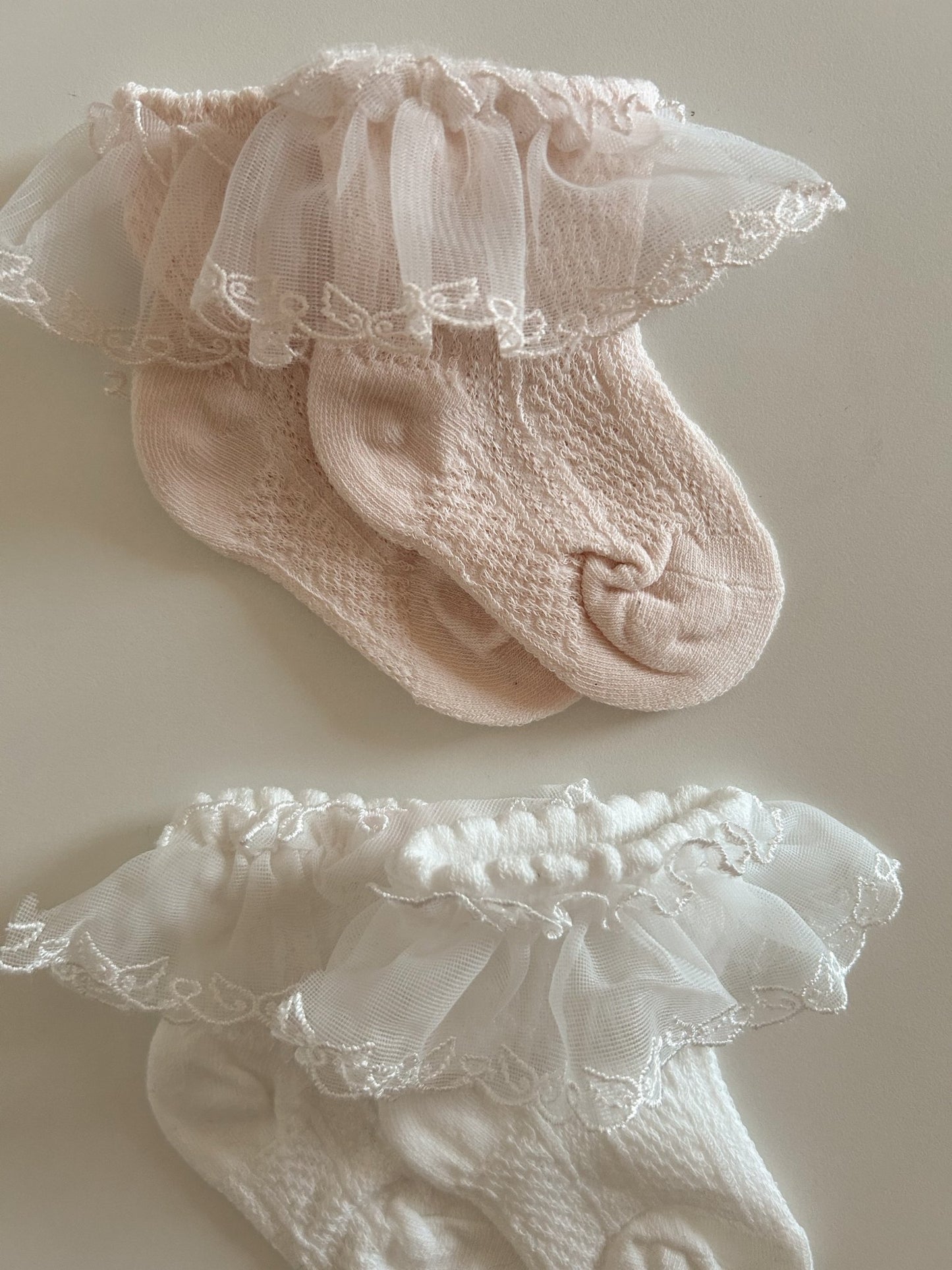 Baby Toddler Lace Trim Pointelle Socks (0 - 3y) - 2 Colors kids outfit
