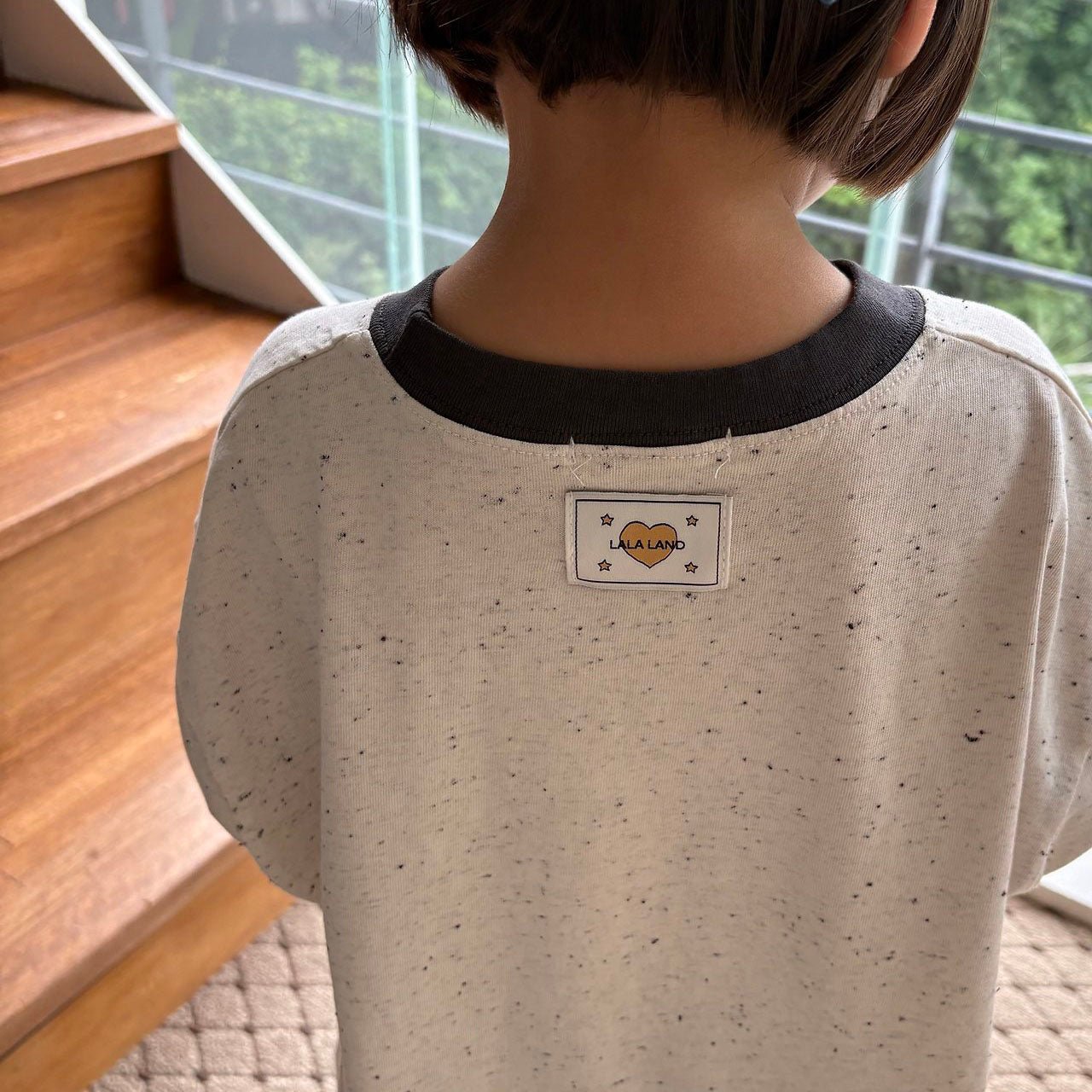 Baby Toddler Land F26 Speckled Long Sleeve Top (6m-6y) - Ivory kids outfit