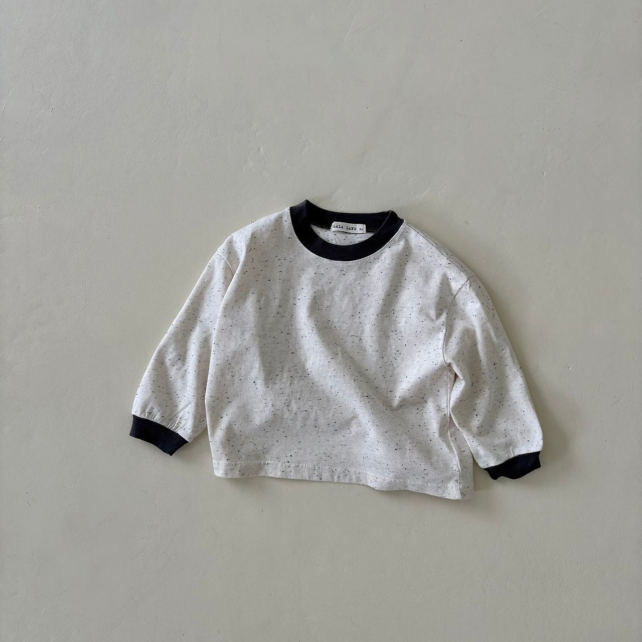 Baby Toddler Land F26 Speckled Long Sleeve Top (6m-6y) - Ivory kids outfit