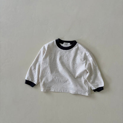 Baby Toddler Land F26 Speckled Long Sleeve Top (6m-6y) - Ivory kids outfit