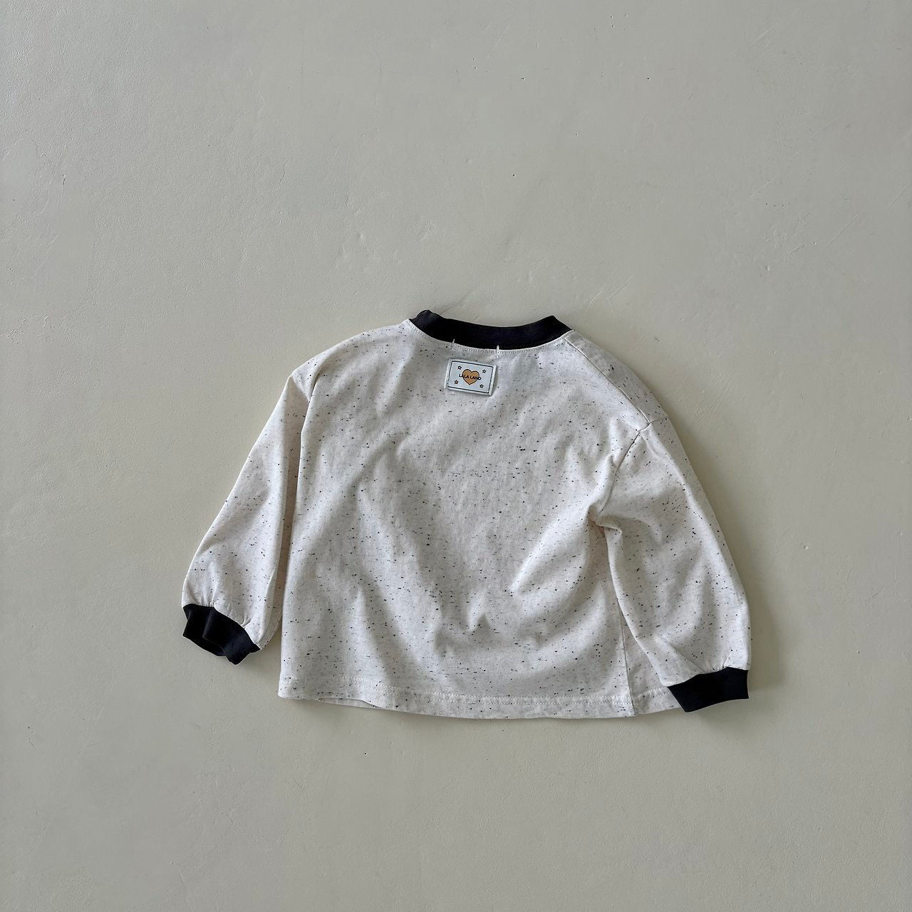 Baby Toddler Land F26 Speckled Long Sleeve Top (6m-6y) - Ivory kids outfit
