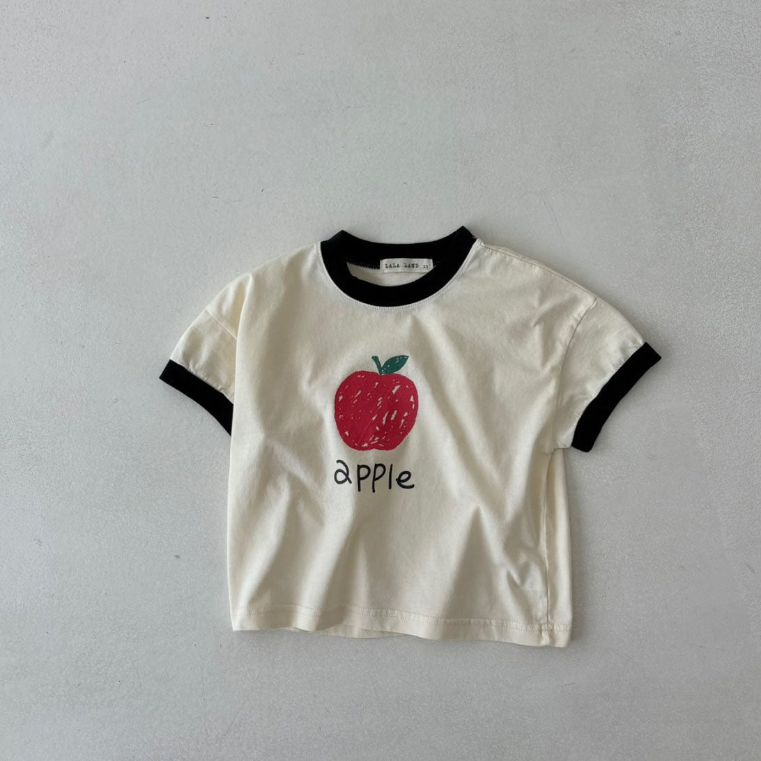 Baby Toddler Land SS25 Apple Short Sleeve T-shirt (4m - 6y) - 2 Colors kids outfit
