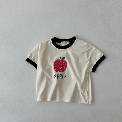 Baby Toddler Land SS25 Apple Short Sleeve T-shirt (4m - 6y) - 2 Colors kids outfit
