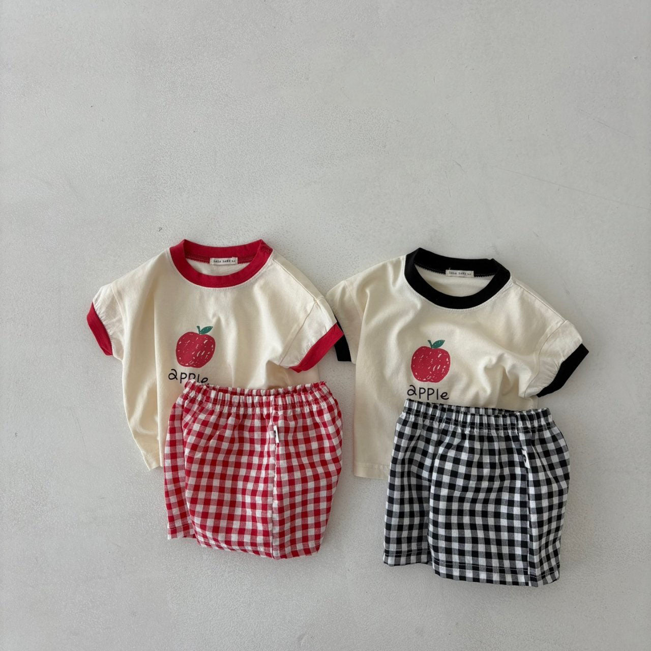Baby Toddler Land SS25 Apple Short Sleeve T-shirt (4m - 6y) - 2 Colors kids outfit