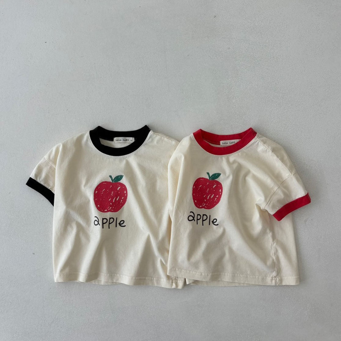 Baby Toddler Land SS25 Apple Short Sleeve T-shirt (4m - 6y) - 2 Colors kids outfit