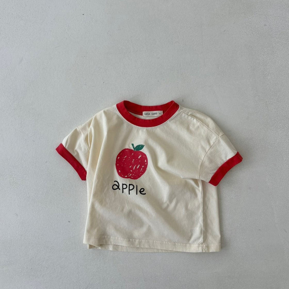 Baby Toddler Land SS25 Apple Short Sleeve T-shirt (4m - 6y) - 2 Colors kids outfit
