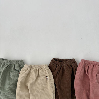 Baby Toddler Land W25 Warm Corduroy Pull - on Pants (4m - 6y) - 4 Colors kids outfit
