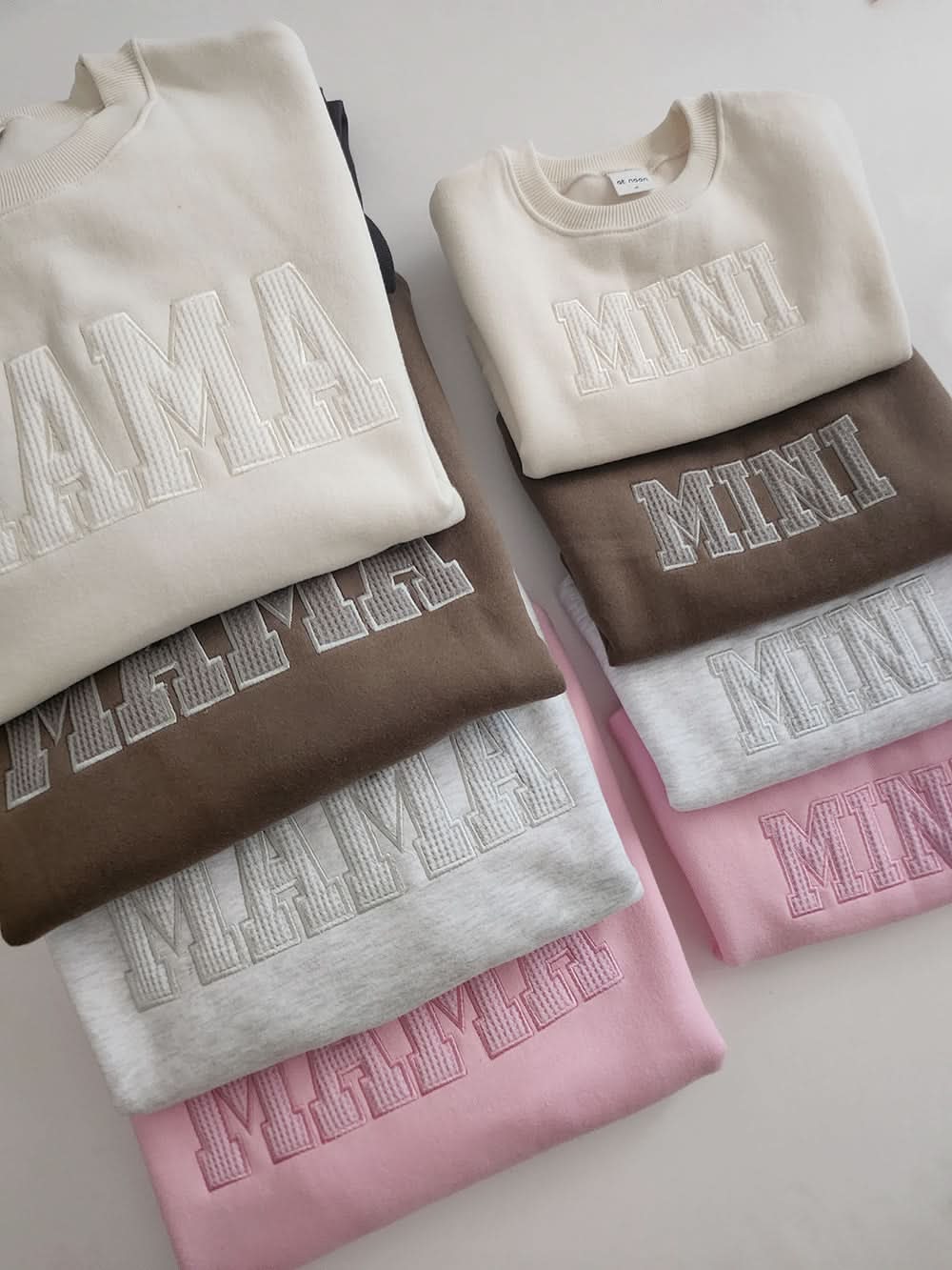 Baby Toddler Mini Waffle Embroidery Sweatshirt Sweatshirt (6m - 6y) - 4 Colors kids outfit