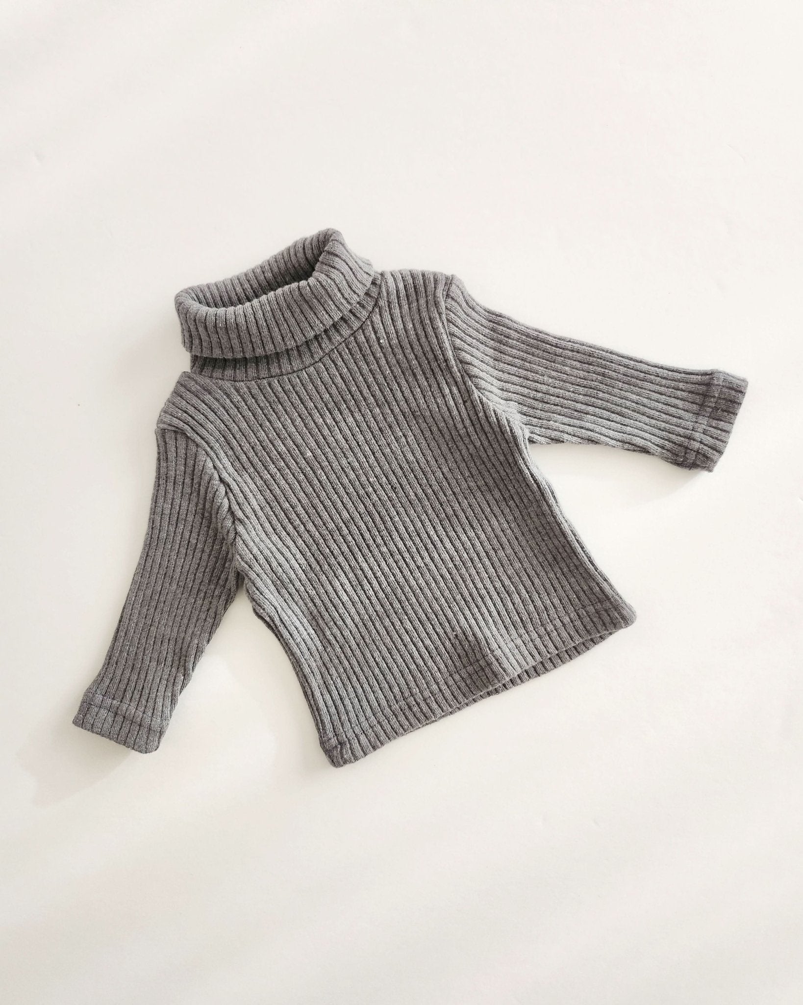 Baby Toddler Nunu Rib Knit Turtleneck Top (3m - 6y) - 4 Colors kids outfit