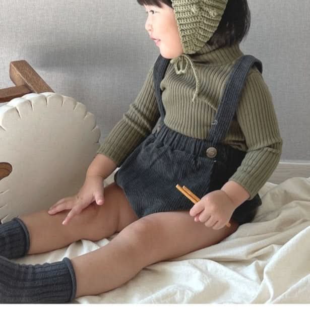 Baby Toddler Nunu Rib Knit Turtleneck Top (3m - 6y) - 4 Colors kids outfit