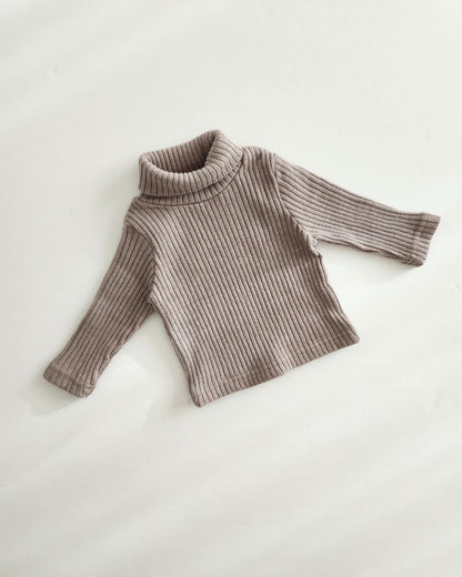 Baby Toddler Nunu Rib Knit Turtleneck Top (3m - 6y) - 4 Colors kids outfit