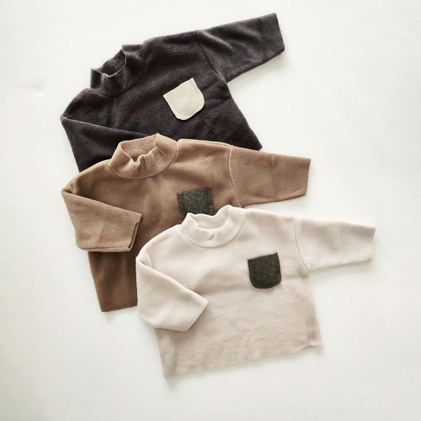 Baby Toddler Nunu Soft Fleece Pocket Top (3m - 6y) - 3 Colors kids outfit