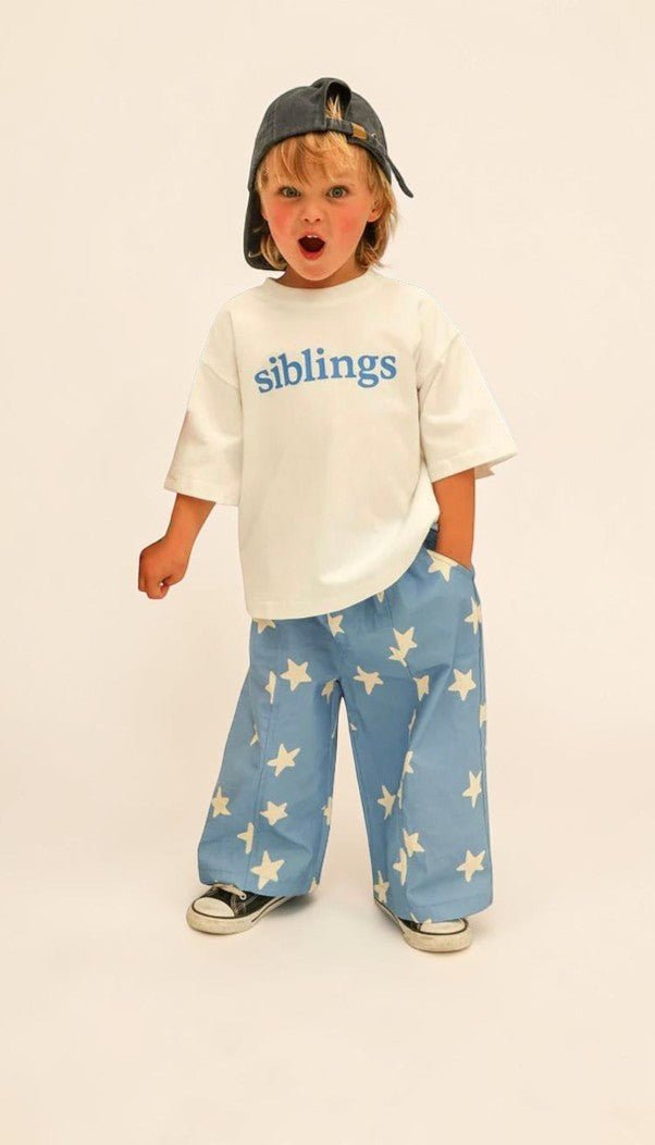 Baby/ Toddler Sunday Dusty Star Pants (0 - 8y) - Cobalt Blue - AT NOON STORE