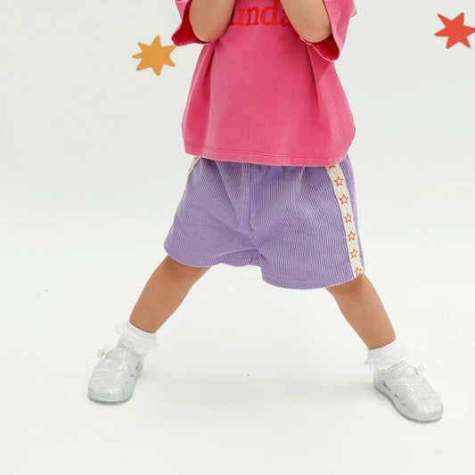 Baby/ Toddler Sunday Playtime Cord Shorts (NB - 7y) - Purple - AT NOON STORE