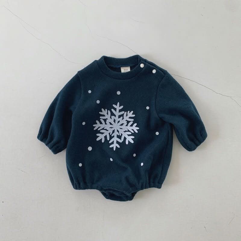 Baby Warm Snowflake Romper and Bonnet Set (3 - 18m) - 2 Colors kids outfit
