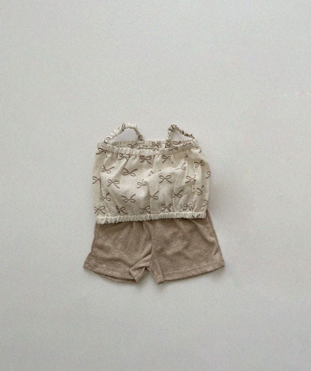 Baby/Toddler Aosta Elastic Strap Bow Print Cropped Tank Top (3m - 5y) - 2 Colors kids outfit