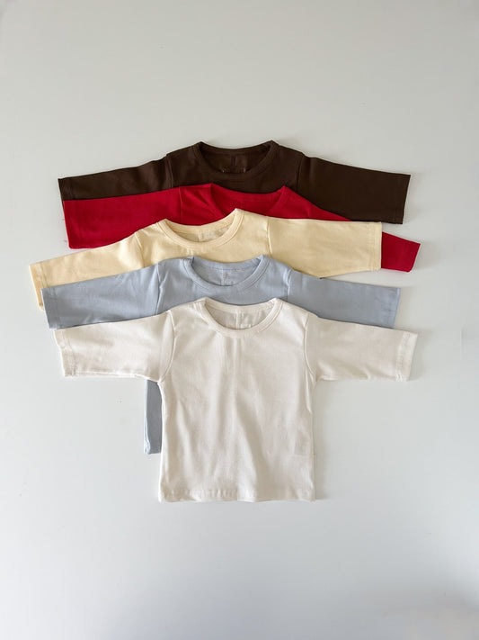 Baby/Toddler Aosta F25 Stitch Detail Ribbed Long Sleeve Top (3m - 5y) - 5 Colors kids outfit