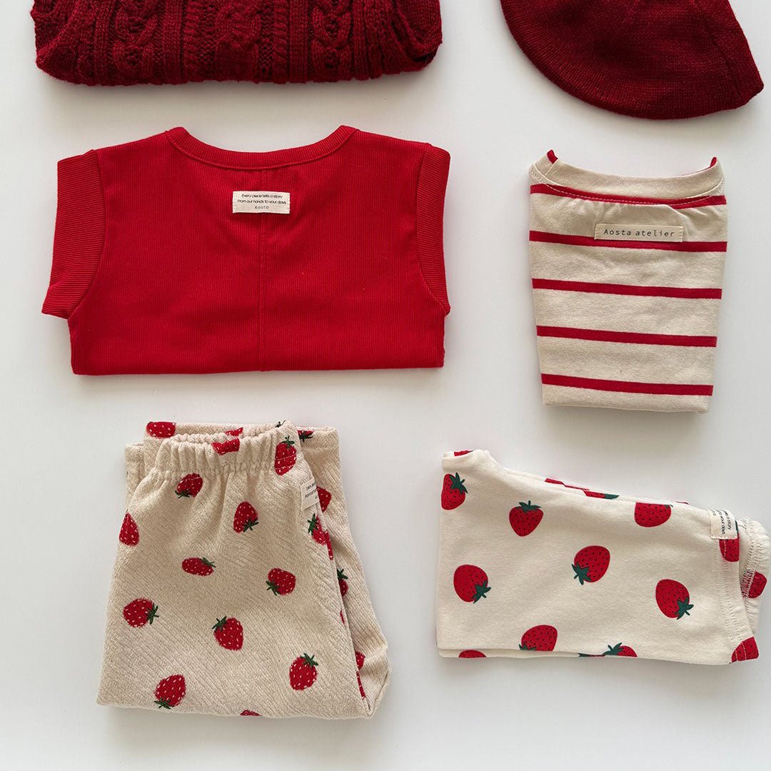 Baby/Toddler Aosta F25 Strawberry Leggings (3m - 5y) - 2 Colors kids outfit