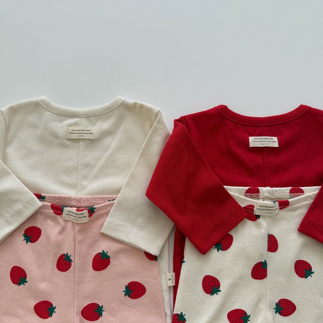 Baby/Toddler Aosta F25 Strawberry Leggings (3m - 5y) - 2 Colors kids outfit