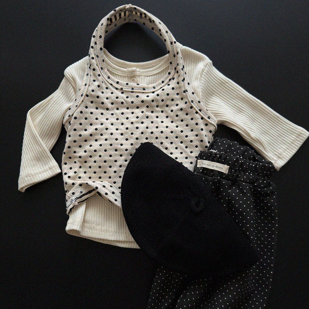 Baby/Toddler Aosta F26 RIbbed Henry Neck Long Sleeve Top (3m-5y) - 4 Colors kids outfit