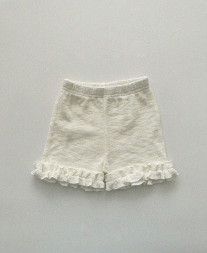 Baby/Toddler Aosta Frill Detail Ribbed Shorts (3m-5y)- 2 Colors kids outfit