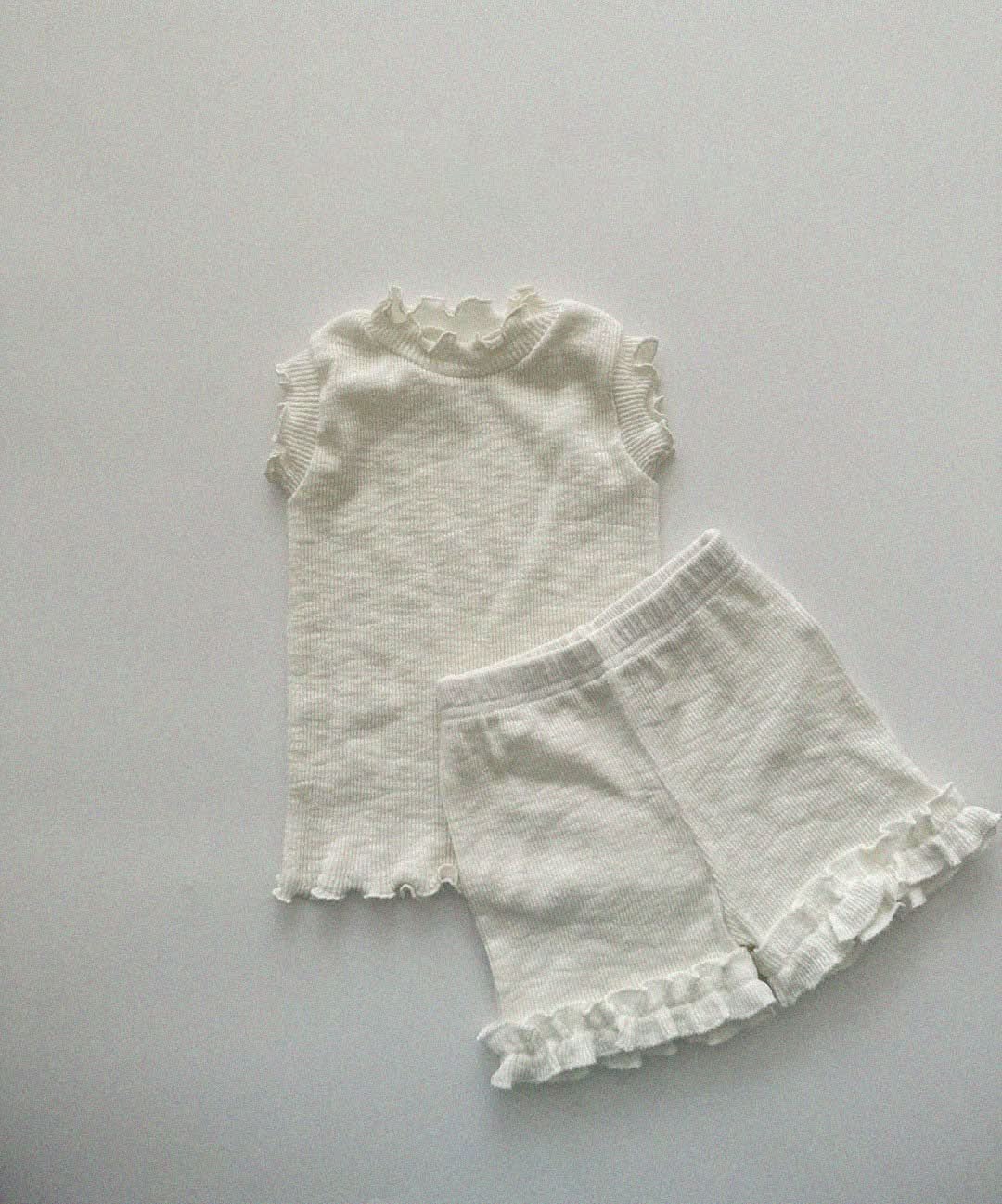 Baby/Toddler Aosta Frill Detail Ribbed Shorts (3m-5y)- 2 Colors kids outfit