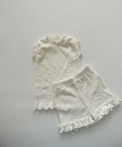 Baby/Toddler Aosta Frill Detail Ribbed Shorts (3m-5y)- 2 Colors kids outfit
